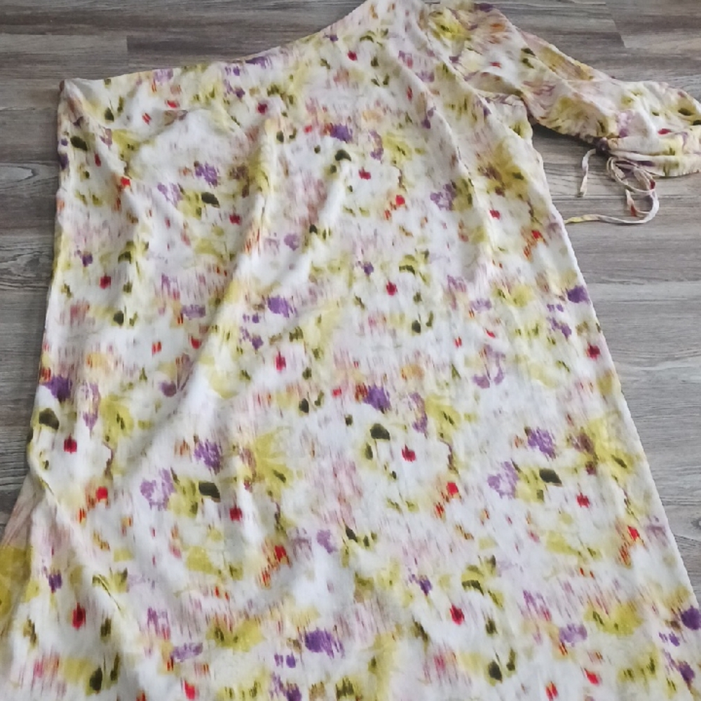 Future Collective Gabriella Karefa-Johnson Floral One Shoulder Midi Dress - Picture 5 of 12